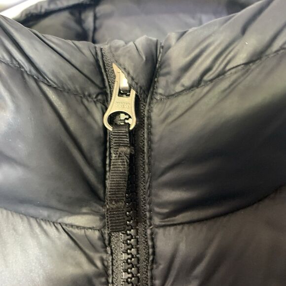 Eddie Bauer Luna Peak Down Parka Jacket Women M Black Hooded Goose Duvet EB550 - Picture 4 of 14